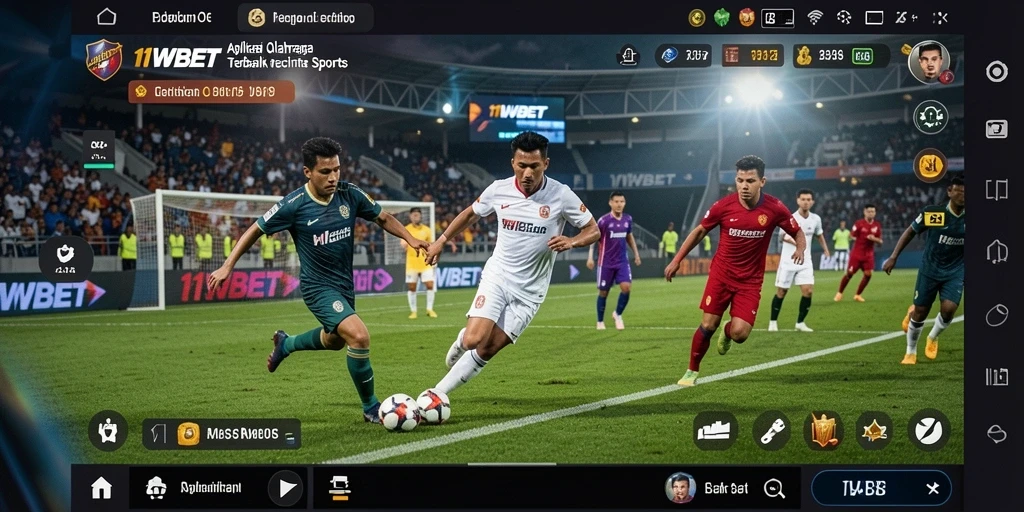 Tampilan gameplay dalam aplikasi olahraga 11WBET yang interaktif dan menarik.