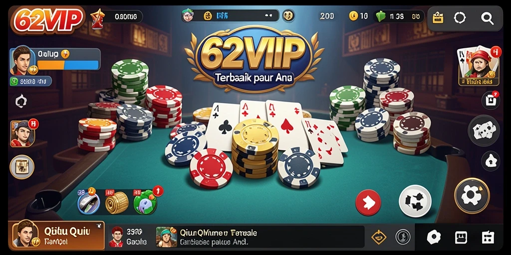 Tampilan gameplay QiuQiu yang seru di 62VIP.
