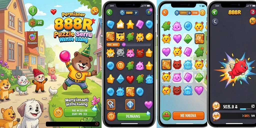 Gameplay menantang di 888R dengan teka-teki yang menarik.