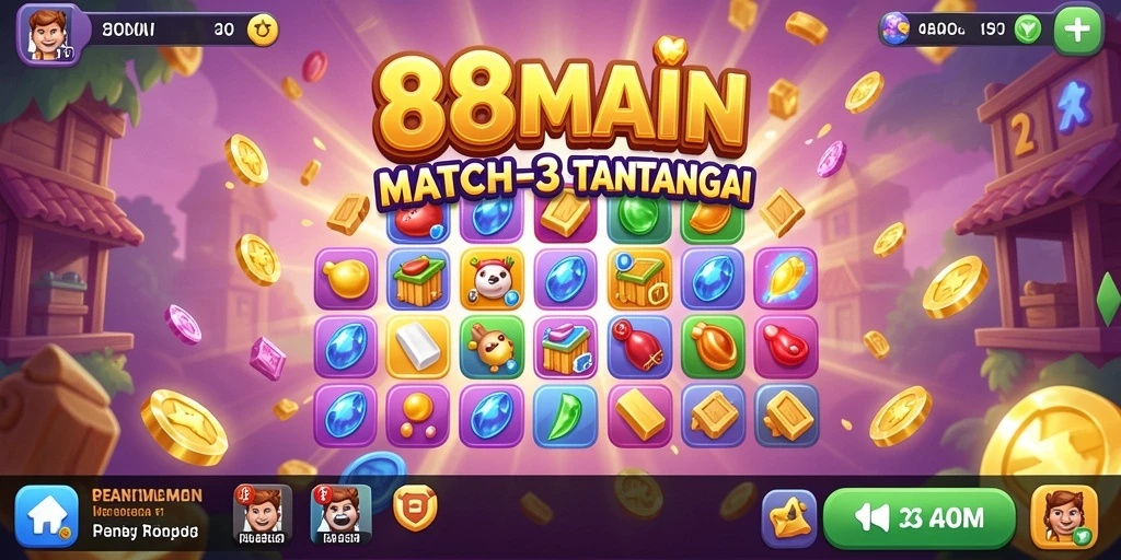 Tampilan gameplay seru dari 88MAIN dengan warna-warna cerah.
