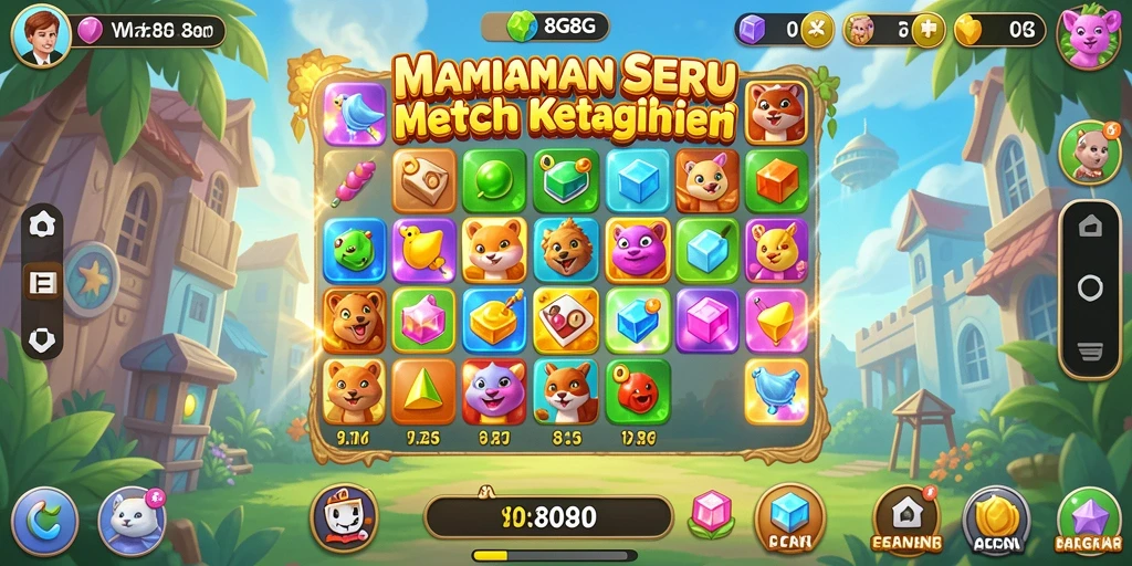 Tampilan gameplay seru saat mencocokkan potongan dalam 8G8G.