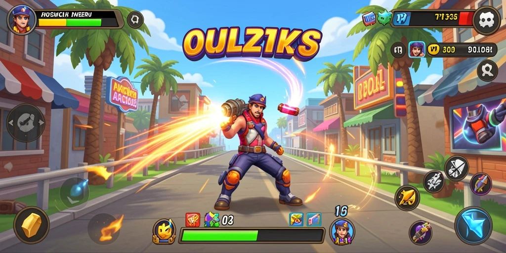 Tangkapan layar dari gameplay seru API33 di arena Arcade.