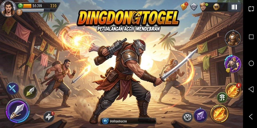 Menampilkan aksi mendebarkan dari gameplay DINGDONGTOGEL.