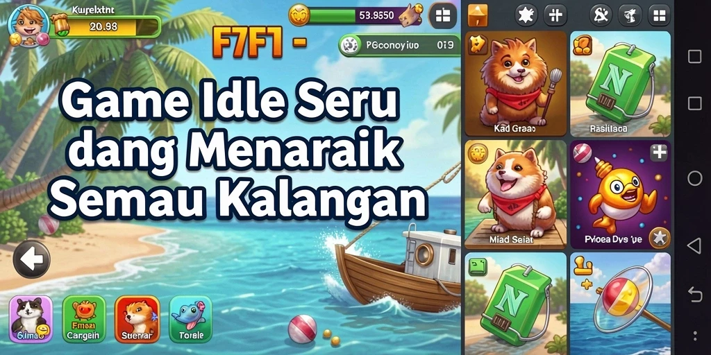 Tampilan gameplay F7F7 yang menarik dan santai.