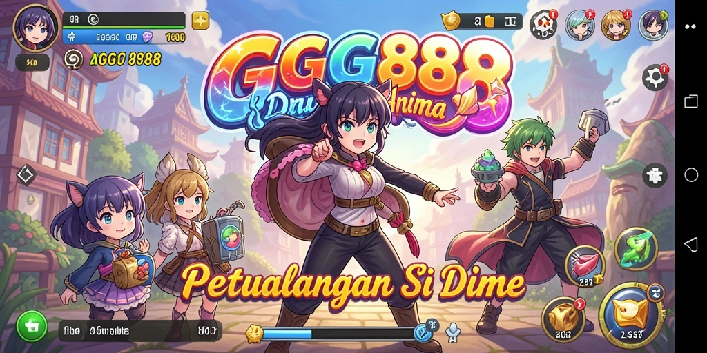 Screenshot GGG888 menampilkan karakter anime dalam aksi pertarungan yang mendebarkan.