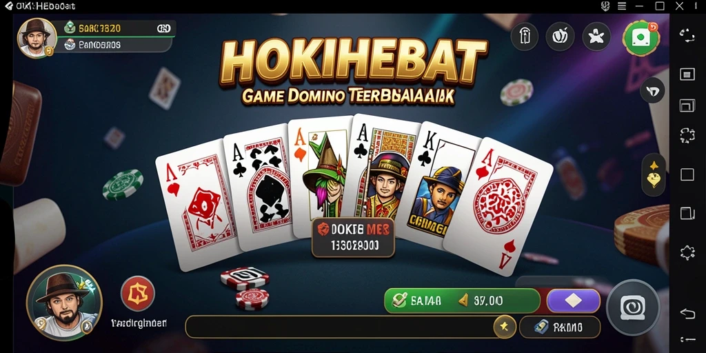 Tangkapan layar gameplay <strong>HOKIHEBAT</strong> menampilkan keseruan bermain Domino.