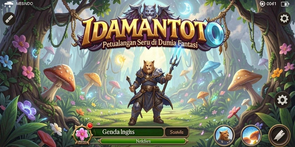Screenshot utama menunjukkan karakter dalam aksi petualangan mendebarkan.