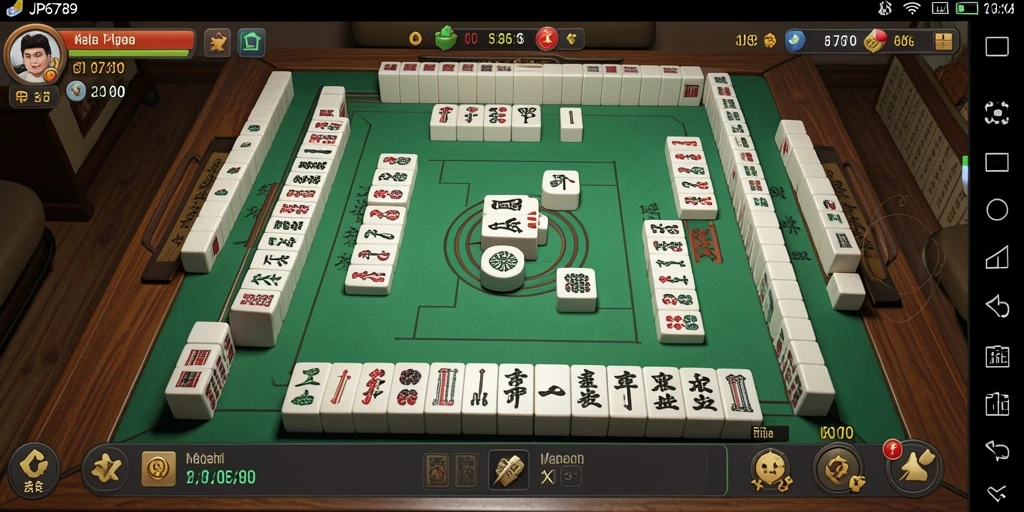 Screenshot gameplay JP6789 yang menampilkan suasana seru dalam bermain Mahjong.