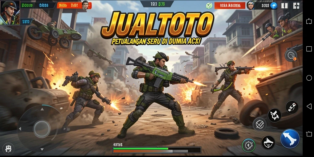 Tampilan gameplay seru dan penuh aksi dari JUALTOTO.