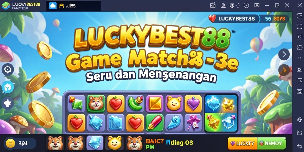 Tampilan gameplay seru dari LUCKYBEST88 saat mencocokkan objek.
