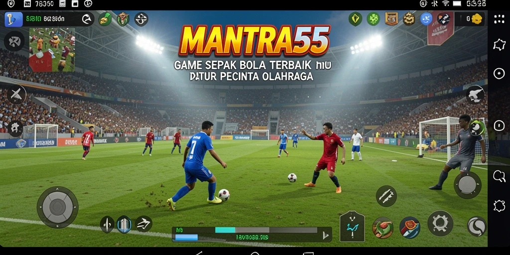 Tampilan menarik dari gameplay sepak bola MANTRA55.