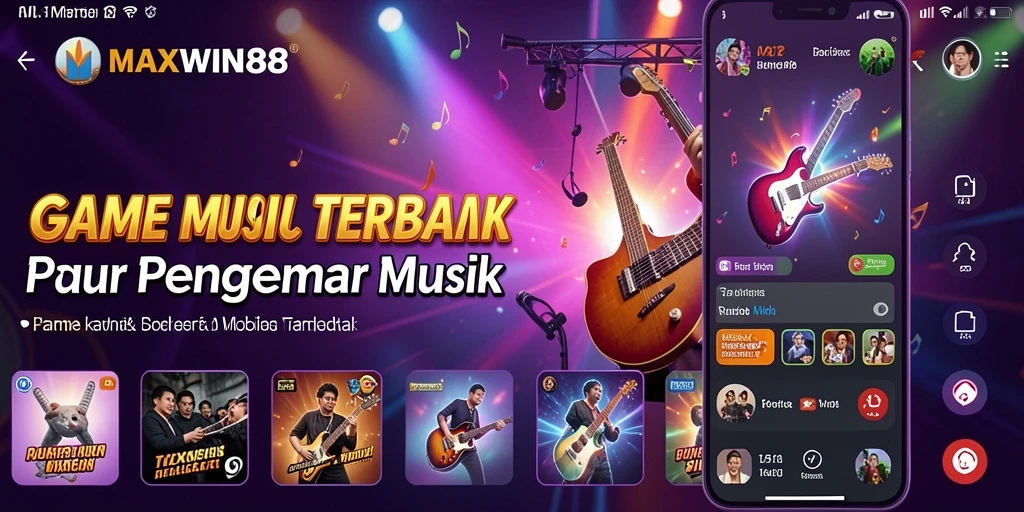 Screenshot gameplay <strong>MAXWIN88</strong> yang menampilkan keseruan permainan musik.