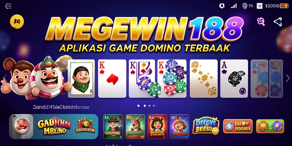 Screenshot menunjukkan pengalaman bermain Domino yang seru di MEGEWIN188.