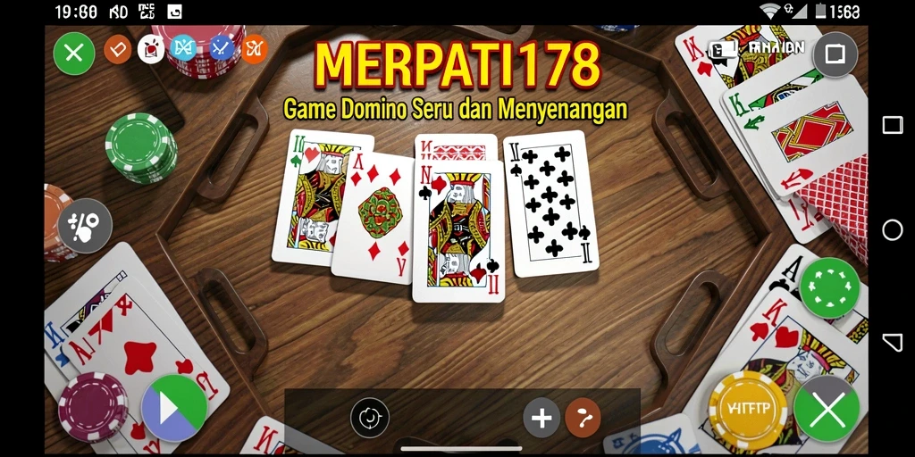 Tampilan gameplay seru dan menyenangkan dari game Domino MERPATI178.