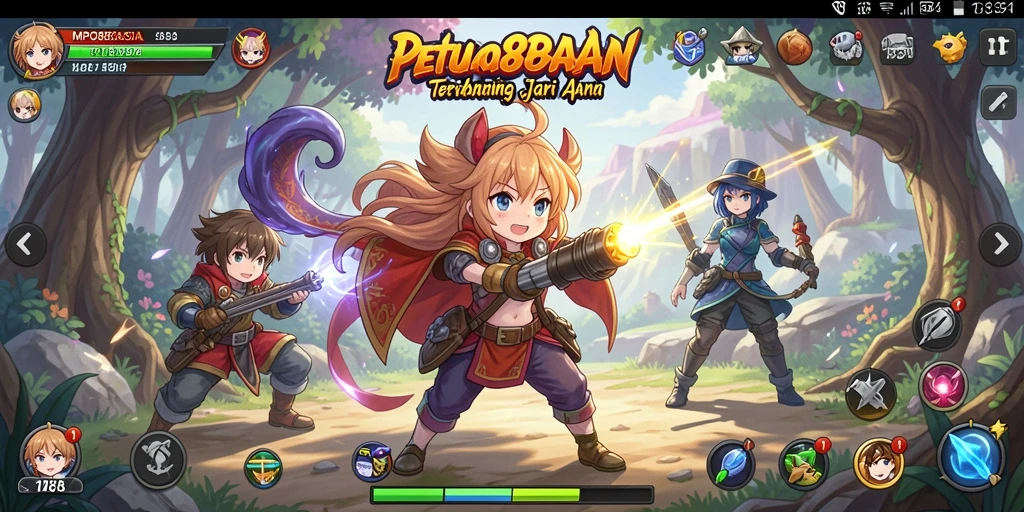 Tangkapan layar gameplay MPO88ASIA menampilkan karakter anime dalam pertempuran epik.