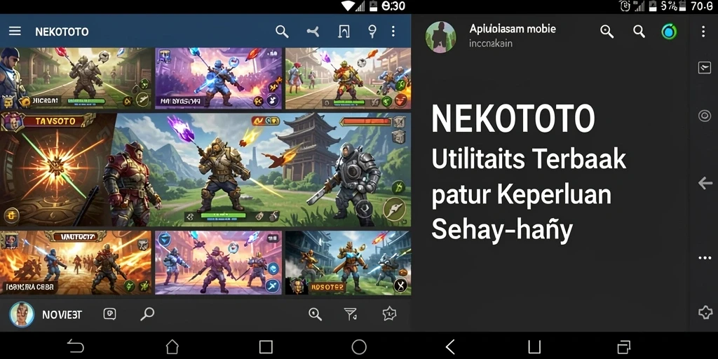 Tampilan aplikasi NEKOTOTO yang simpel dan intuitif.