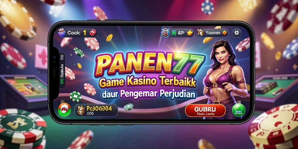 Screenshot utama PANEN77 menampilkan gameplay kasino yang seru.