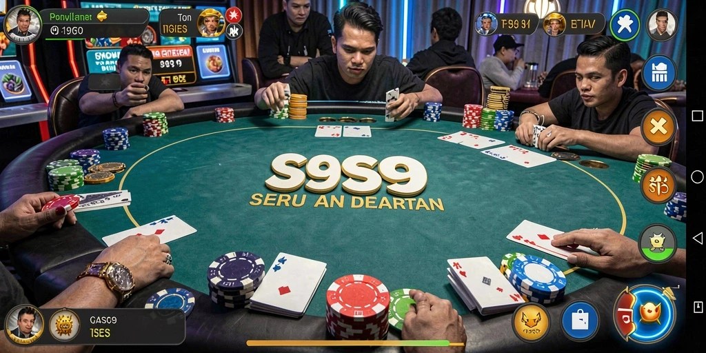 Tampilan permainan Poker yang mengasyikkan di S9S9.