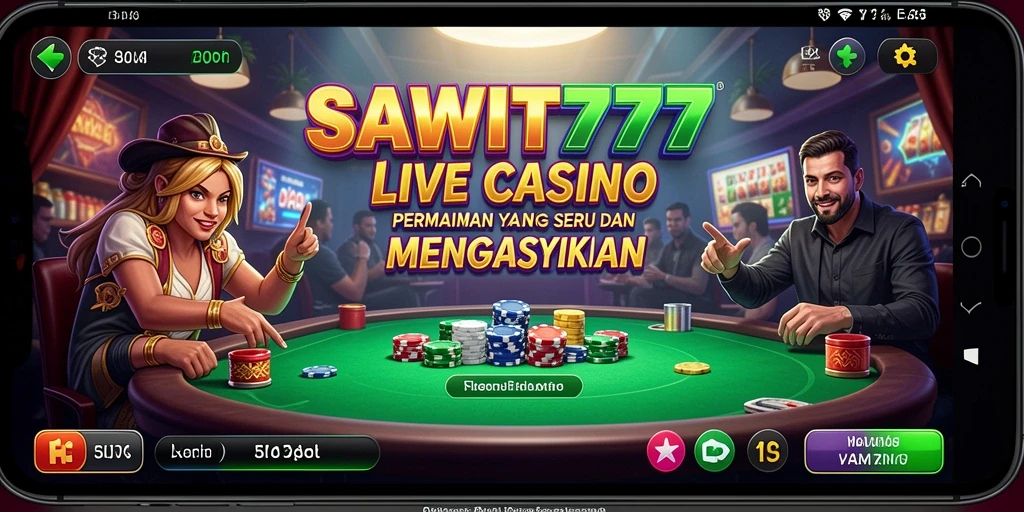 Tangkapan layar gameplay SAWIT777 menunjukkan suasana permainan Live Casino yang mendebarkan.