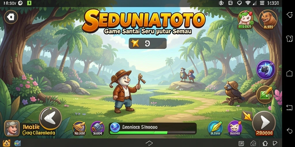 Tampilan gameplay seru SEDUNIATOTO dengan grafis menarik.