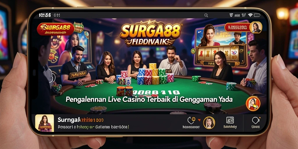 Tampilan menarik dari gameplay Live Casino SURGA88.