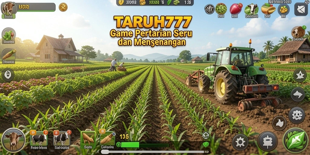 Gameplay menarik dari TARUH777 yang menampilkan aktivitas bertani di lahan virtual.
